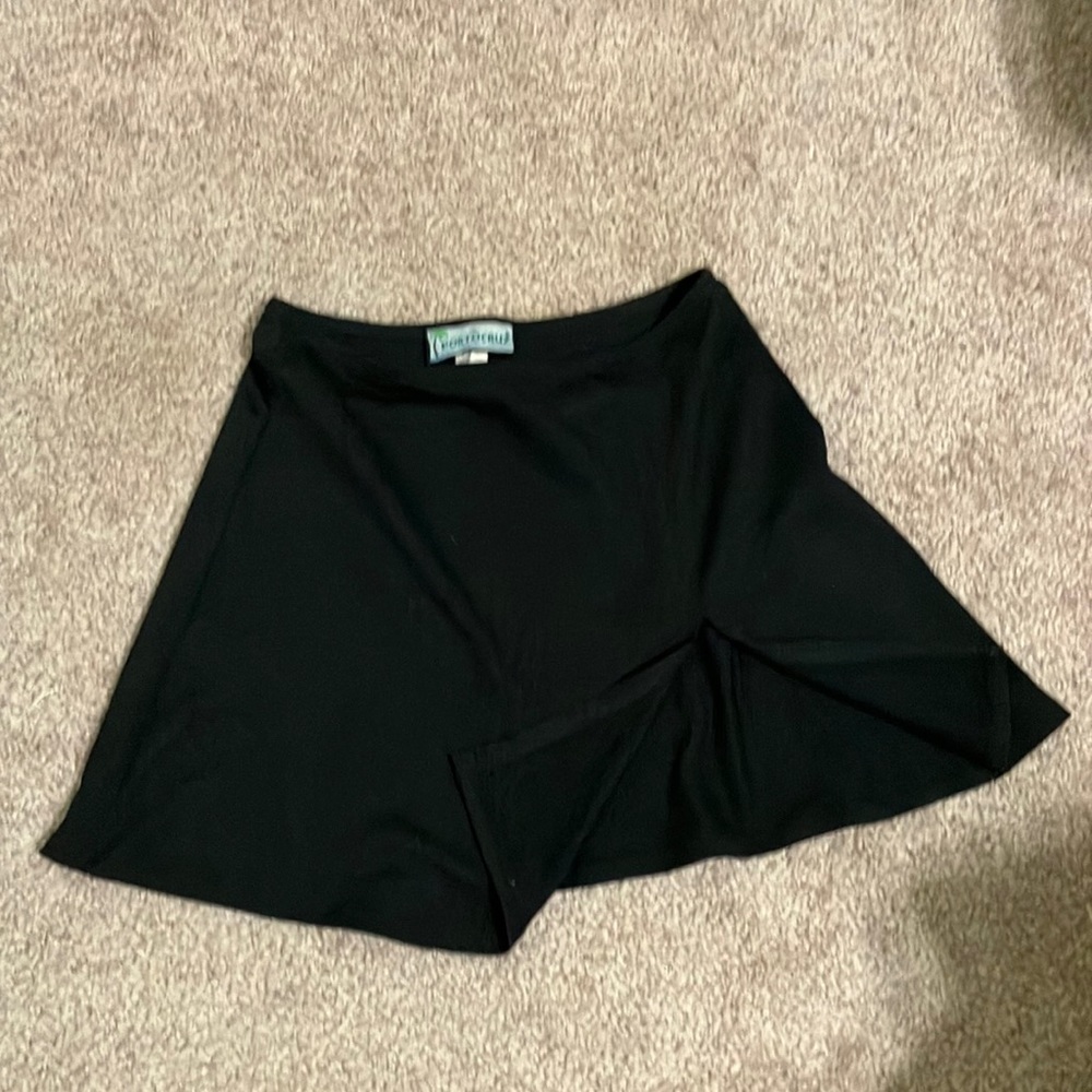 Black swim skirt cover up